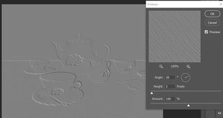 embossing in Photoshop
