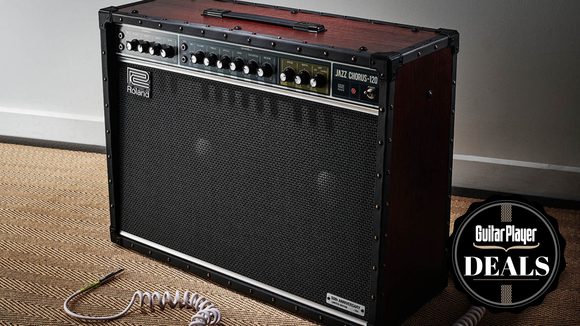 A Roland JC-120 Jazz Chorus guitar amp