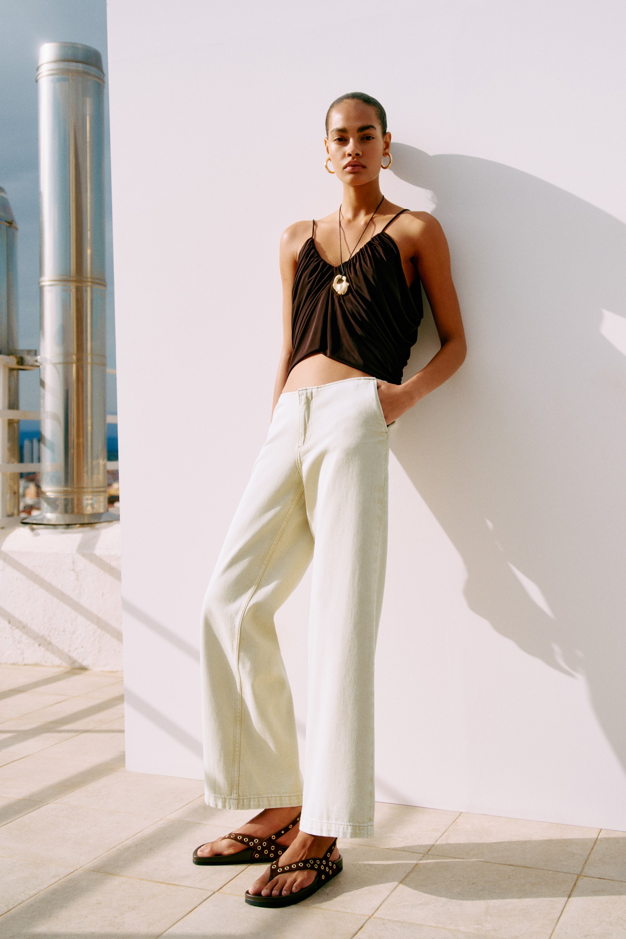 Wide Twill Trousers