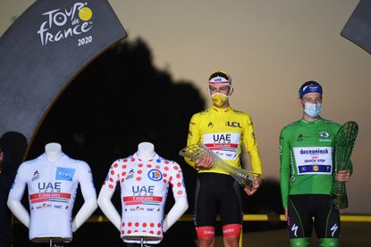 Tadej Pogačar and Sam Bennett won the jerseys at the 2020 Tour de France