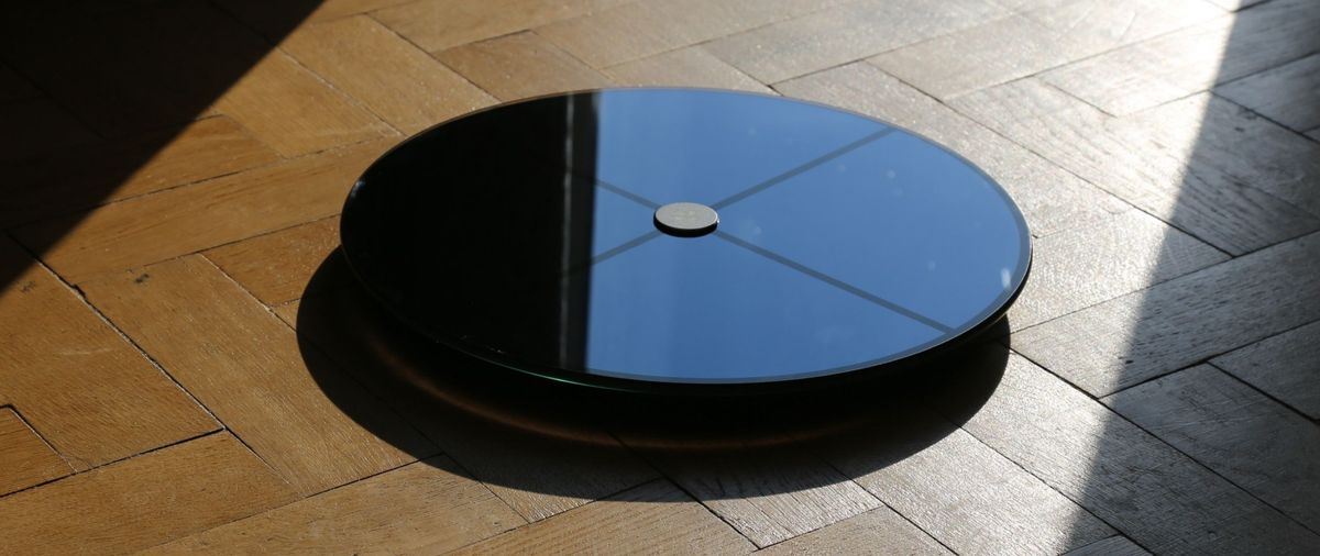 MyKronoz MyScale on a wooden floor