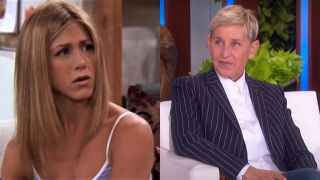 Jennifer Aniston on Friends and Ellen on The Ellen DeGeneres Show.