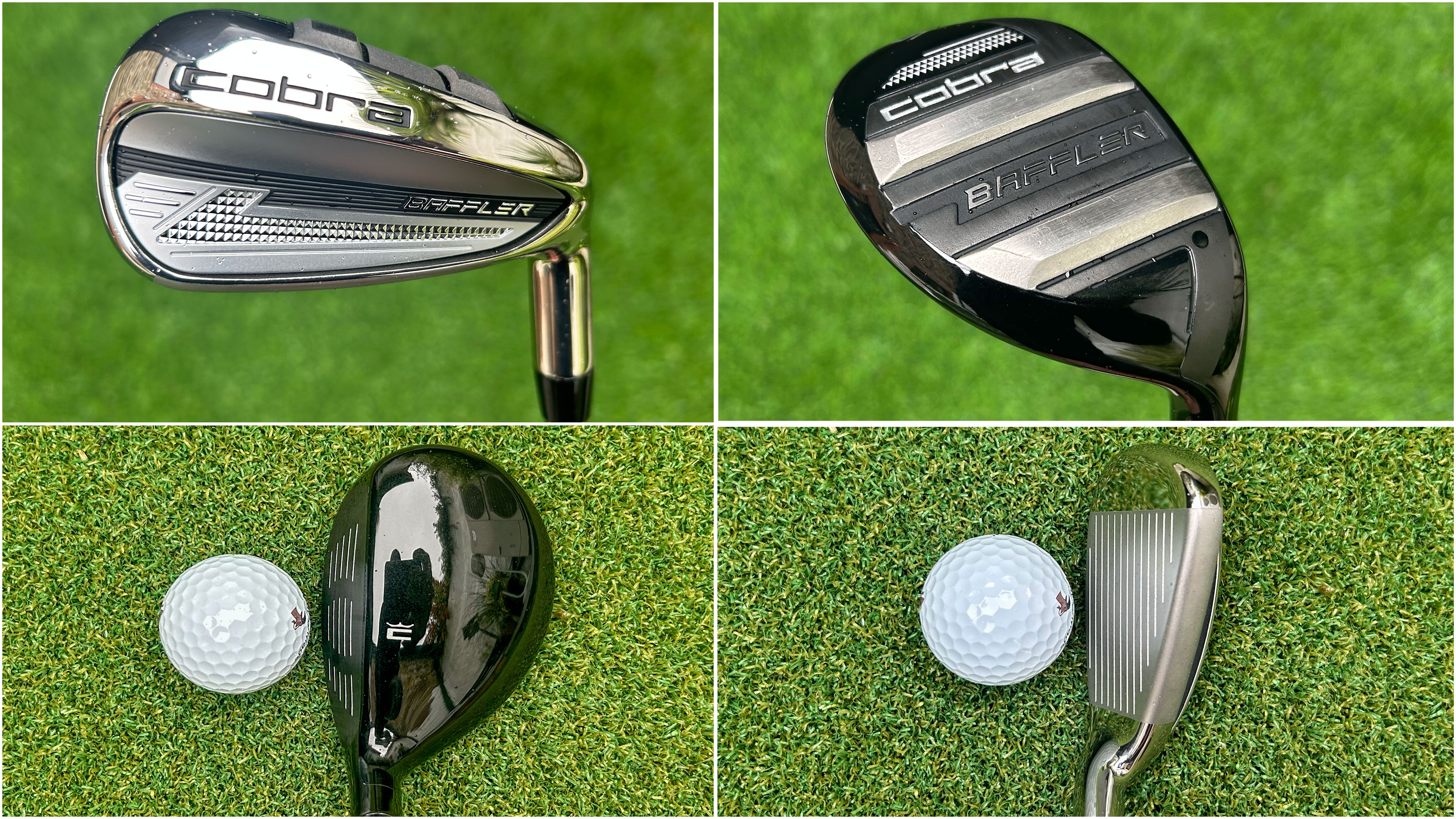 Montage photo of the Cobra Baffler hybrid iron set