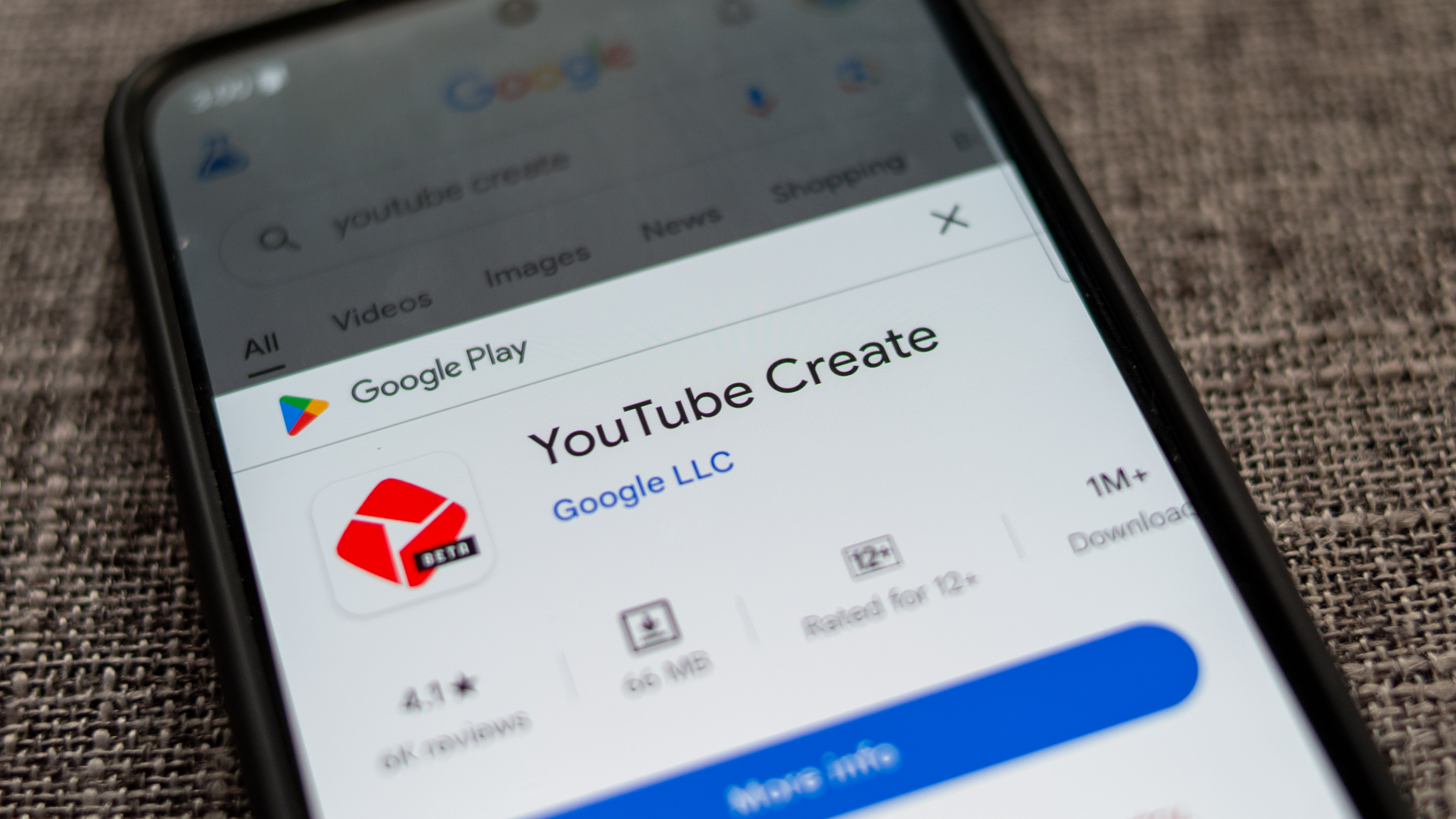 YouTube creates Play store listings directly on Google search results pages