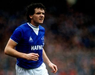 John Bailey playing for Everton, 1984