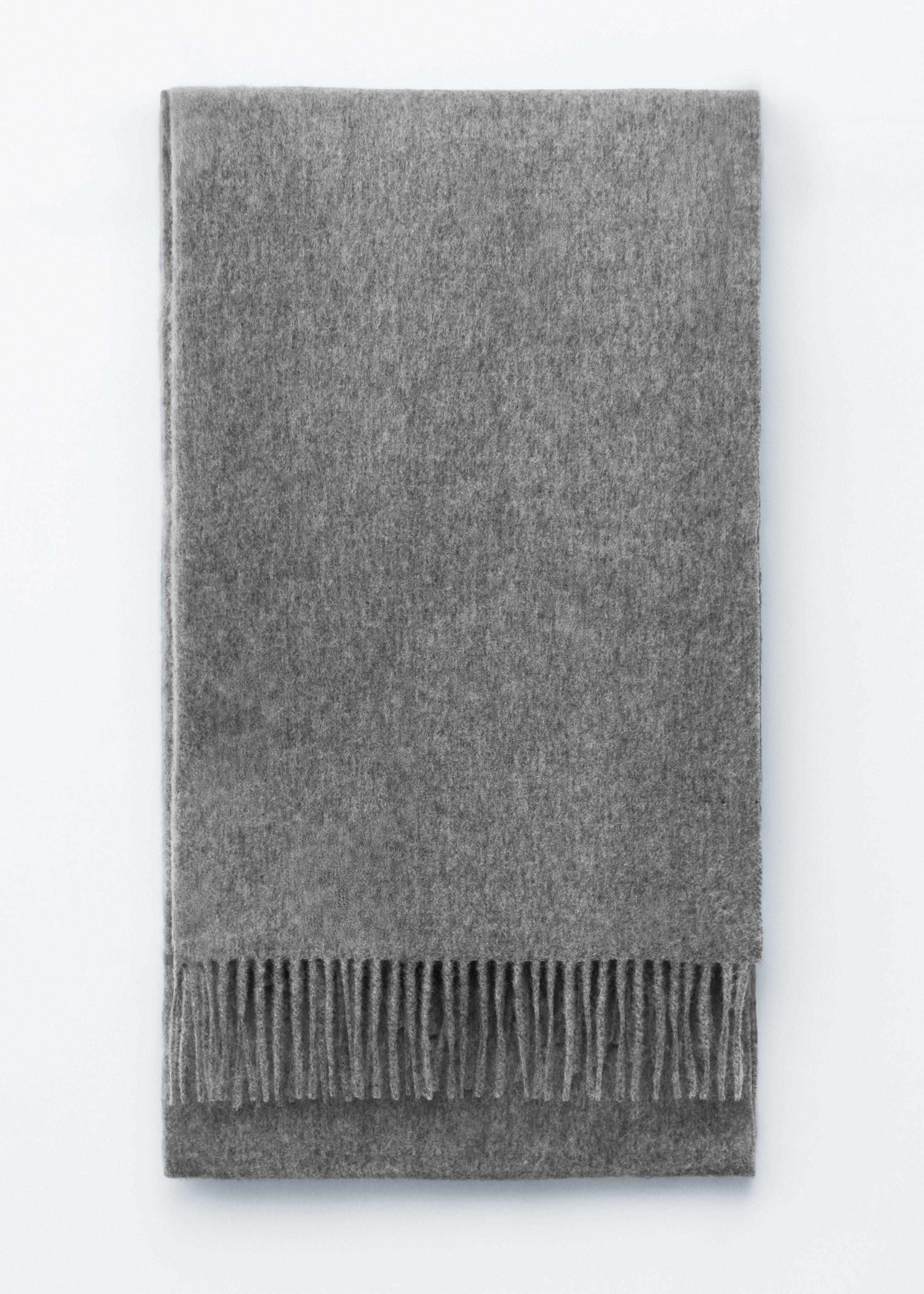 Fringed Wool Blanket Scarf