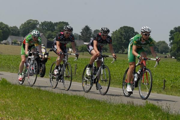 Egoitz Garcia Etxeguibel (Caja Rural), Fabien Taillefer, Julien Foisnet (V&eacute;randa Rideau) and Benny Deschrooder (An Post Sean Kelly Team).