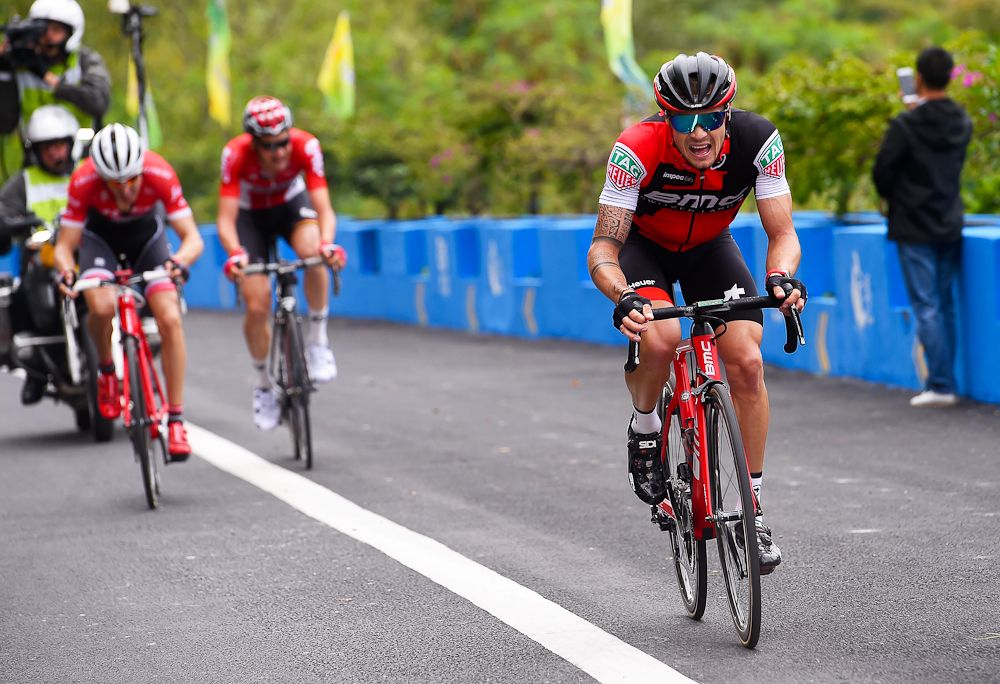 Nicolas Roche attacked near the end of stage 4 at the Tour of Guangxi