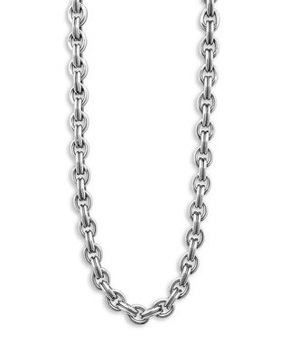 LAGOS, Anthem Double Link Necklace in 18K Rose Gold and Silver