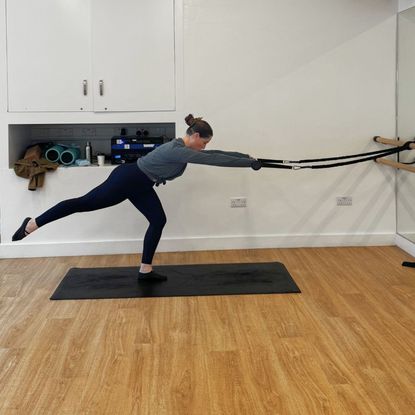 Anna Barrter trying Vertical Pilates