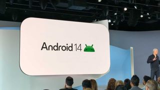 Android 14 with new logo at Made by Google event