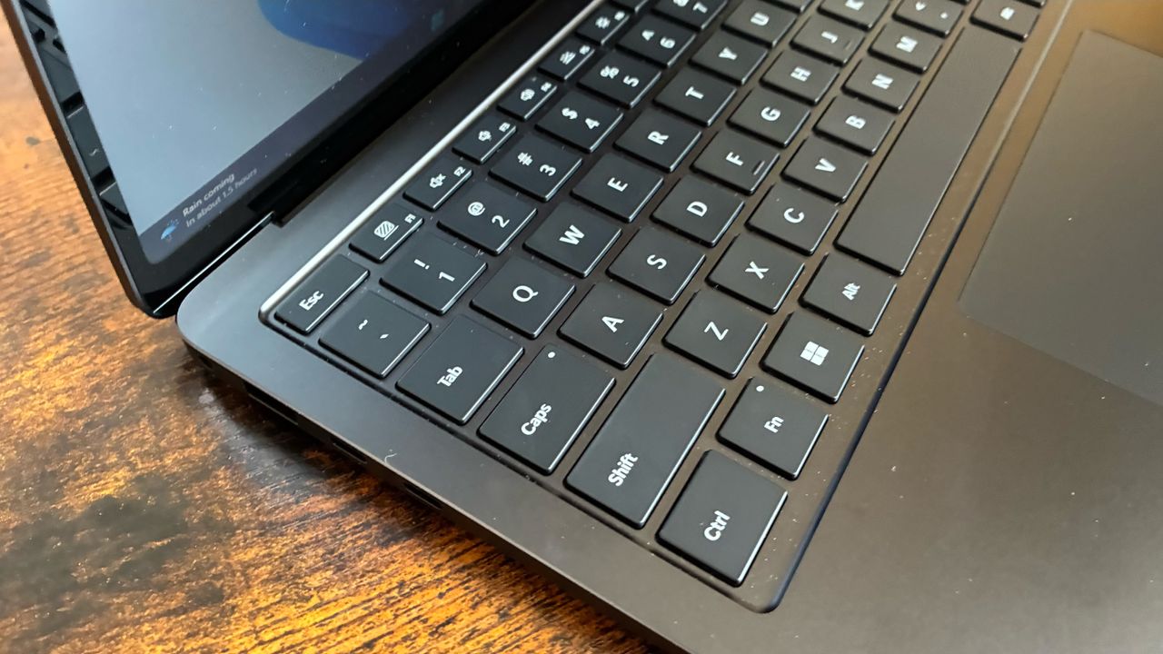 The Microsoft Surface Laptop 8 on a desk