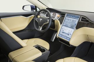 The in-car system is controlled by a giant iPad-style touchscreen