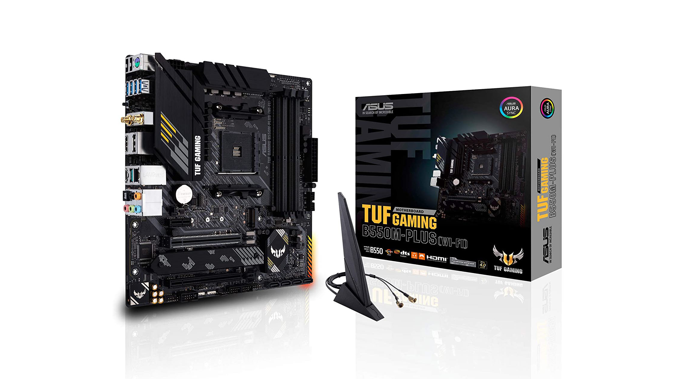 Asus TUF Gaming B550M-PLUS har spilklare funktioner og komponenter af militær kvalitet.