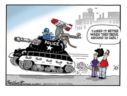 Editorial cartoon police U.S. Ferguson