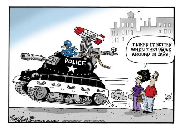 Editorial cartoon police U.S. Ferguson