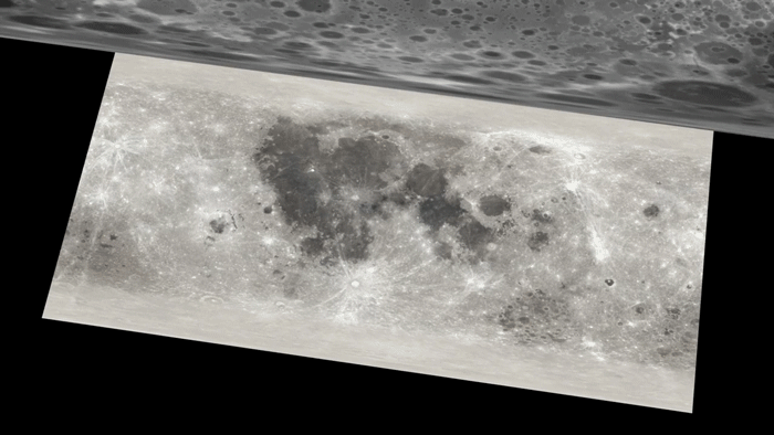 The CGI moon kit uses data from NASA's Lunar Reconnaissance Orbiter to create a 3D view of the moon.