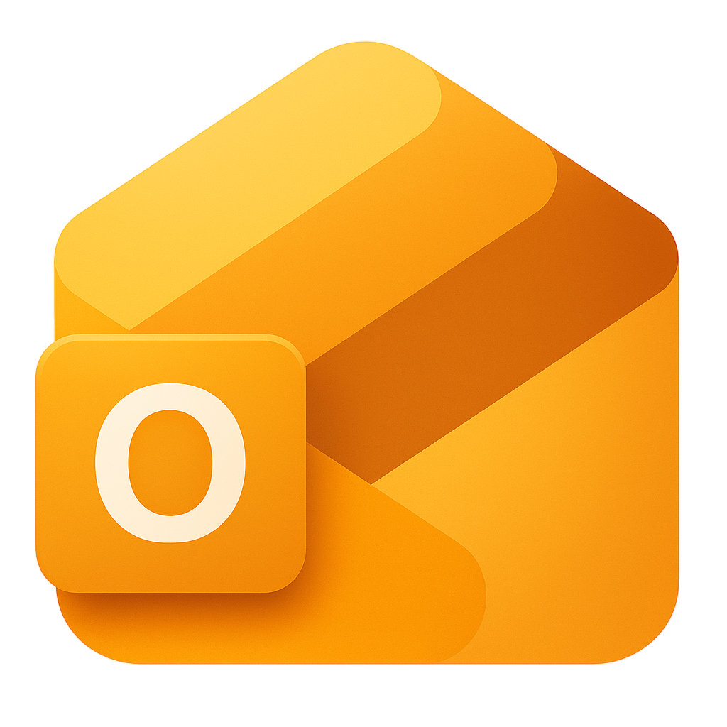 Golden Microsoft Outlook icon