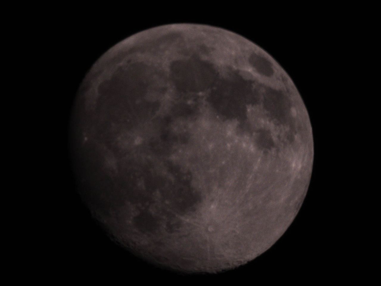 Moon photograph taken with the telescope