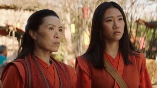 Vanessa Kai and Olivia Liang appear concerned as Pei-Ling and Nicky in the CW's Kung Fu