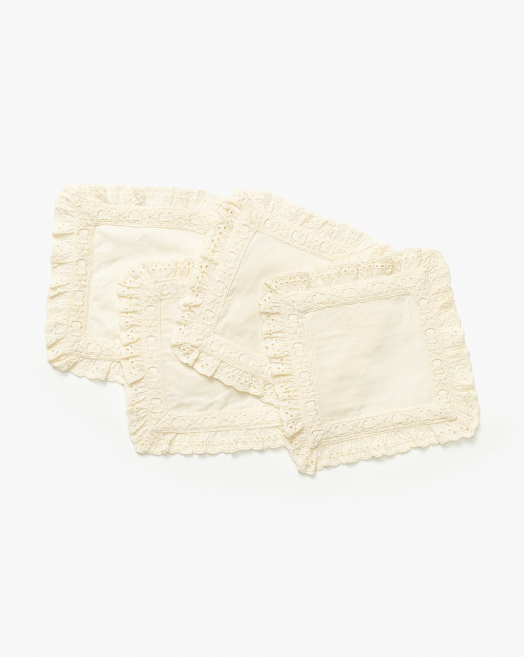 Lace Trim Cocktail Napkins (set of 4)