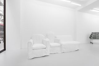 White sofa made by Martin Margiela