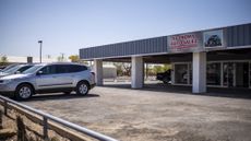 A view of a used car lot in Midland, Texas.