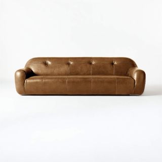 brown curved minimal sofa