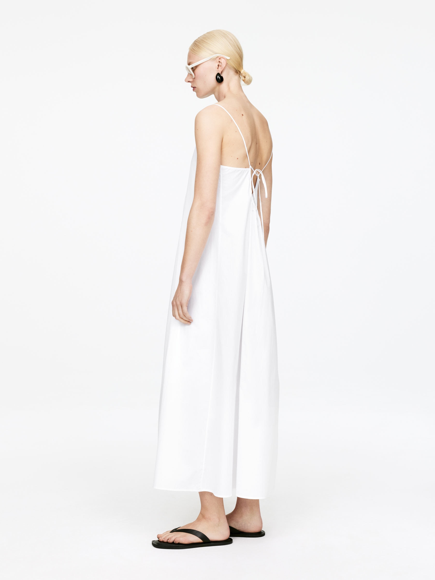 Tie-Back Dress – White – Women – Arket Gb