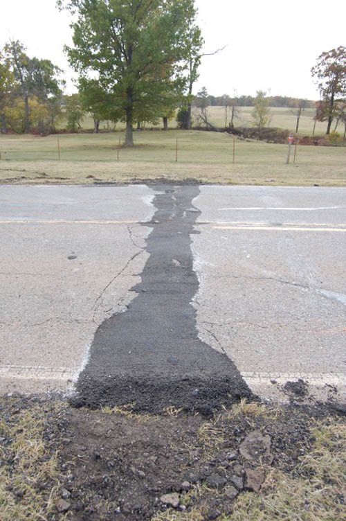 A 2011 magnitude-5.6 quake near Prague, Okla., buckled U.S. Highway 62.