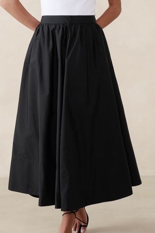 Ariella Poplin Midi Skirt