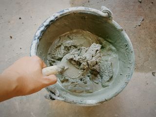 Mixing Mortar Cement for Building Project