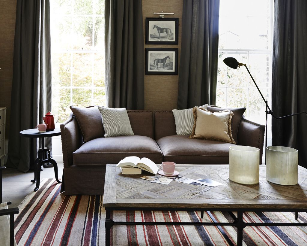 Living room with brown sofa ideas: 10 cozy seating tips | Homes and Gardens