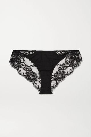 Souple Lace and Stretch-Cotton Jersey Briefs