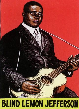Blind Lemon Jefferson art from Heroes of the Blues Trading Cards by Robert Crumb