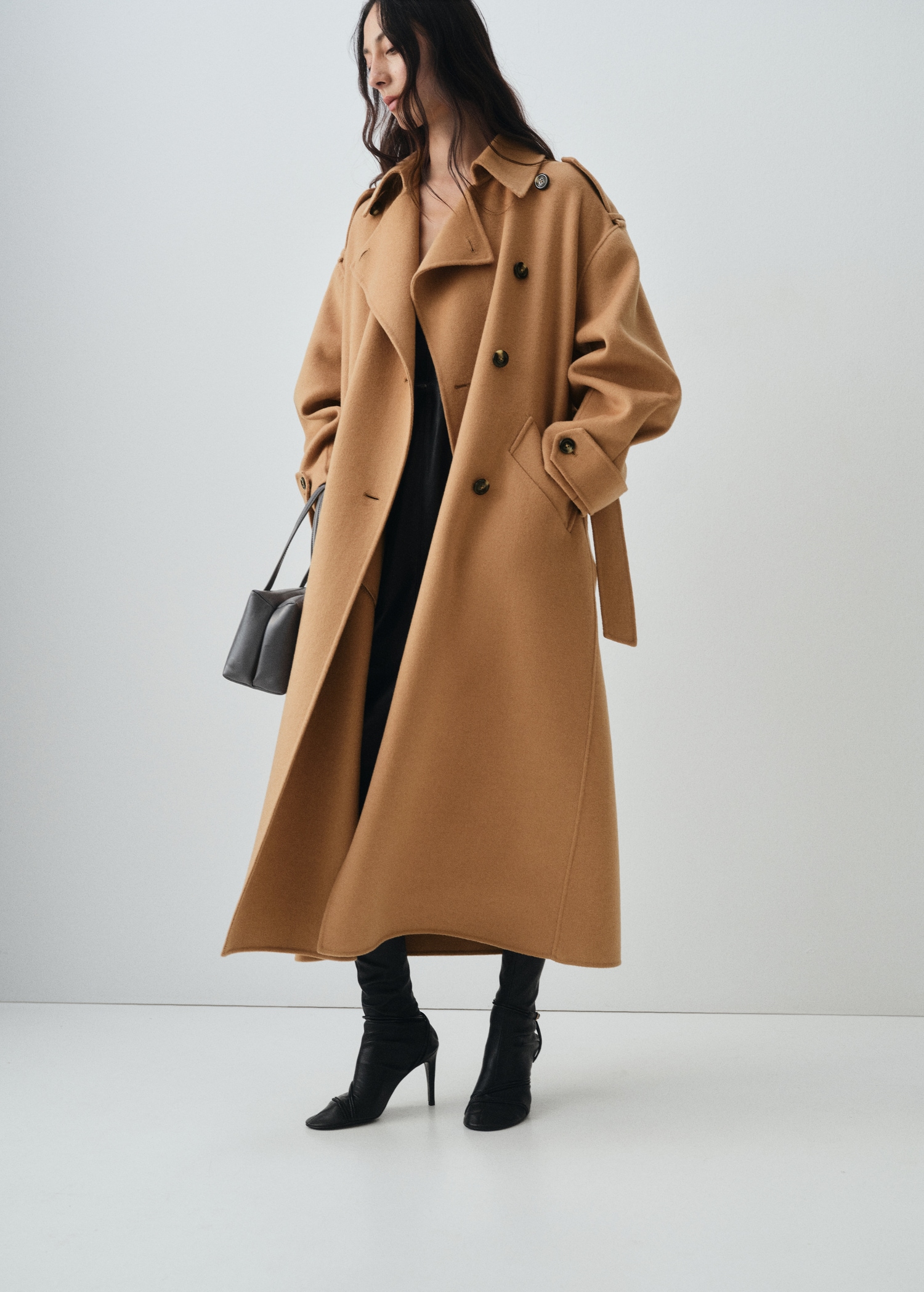 Double-Breasted Wool Coat - Women | Mango United Kingdom