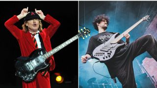 Angus Young of AC/DC performs live on stage during the 'Rock or Bust' World Tour, at Wembley Stadium on July 4, 2015 in London, United Kingdom. 