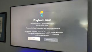 YouTube TV error on nOv. 11