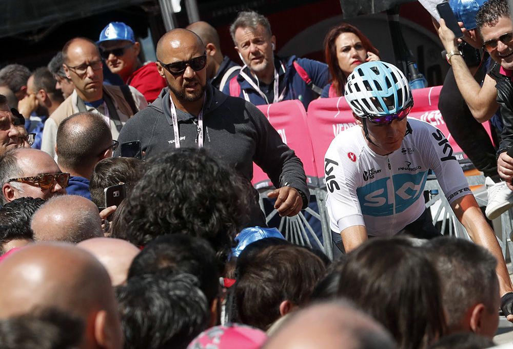 Chris Froome (Sky) at stage 10 at the Giro d'Italia