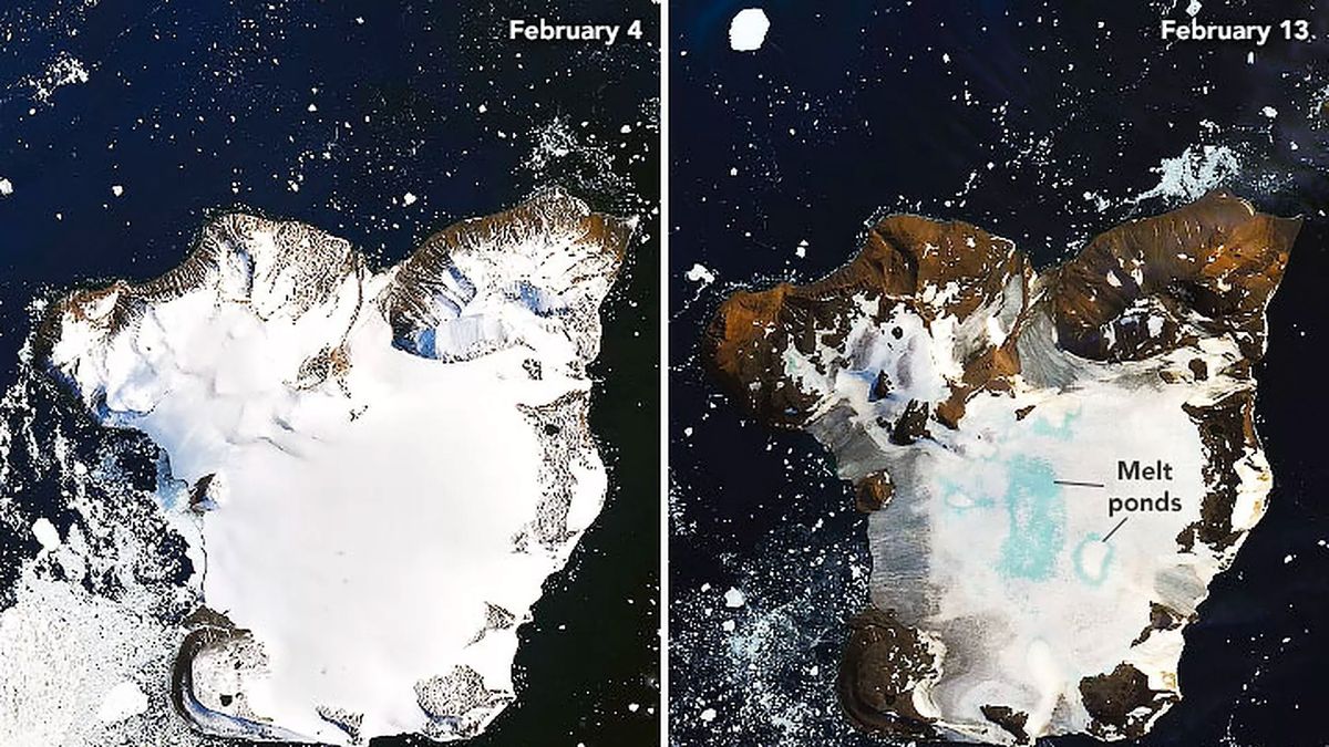 See recordhigh temperatures strip Antarctica of huge amounts of ice