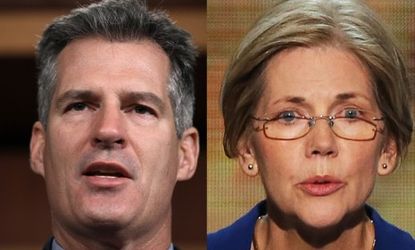 First-term incumbent Sen. Scott Brown (R-Mass.) trails Democratic opponent Elizabeth Warren by nearly 2 percentage points in the Real Clear Politics polling average.