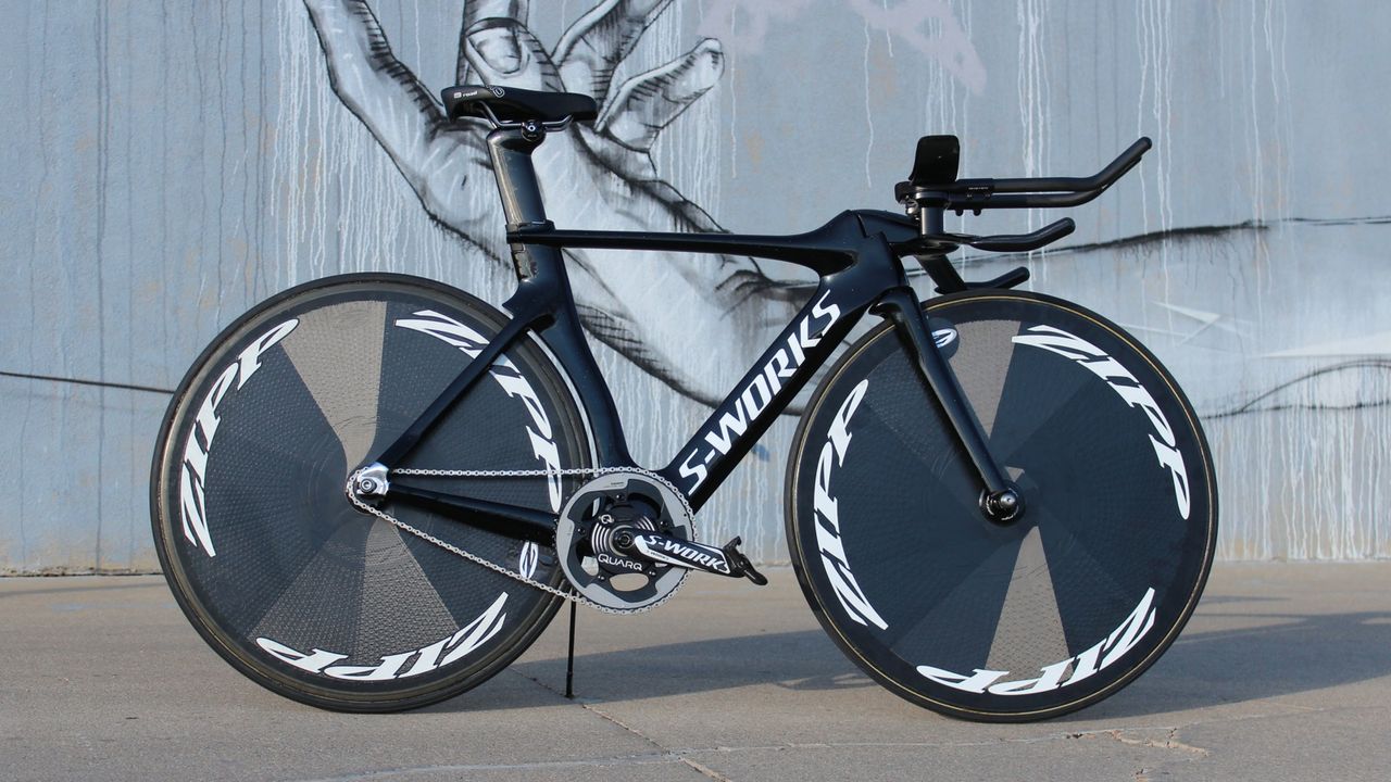 Evelyn Stevens is attempting to set the women's hour record Saturday aboard this bike
