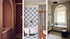 A trio of bath nook images