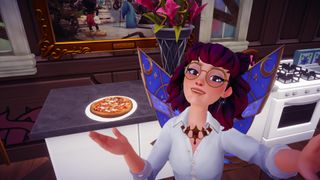 Mushroom pizza in player home in Disney Dreamlight valley