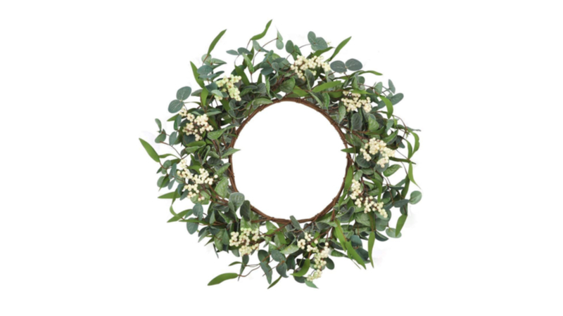 CEWOR artificial eucalyptus wreath for front door