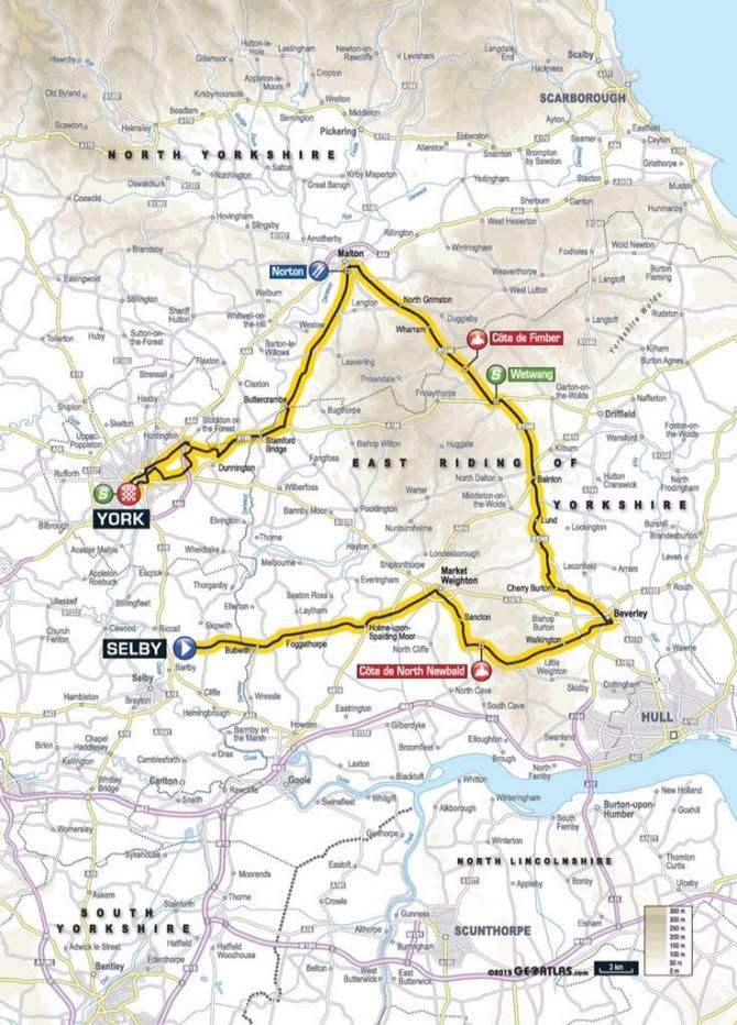 Stage 2 of the 2015 Tour de Yorkshire from Selby to York