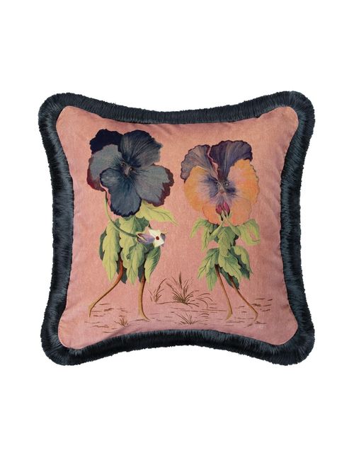 Love Letter Medium Fringe Velvet Cushion

