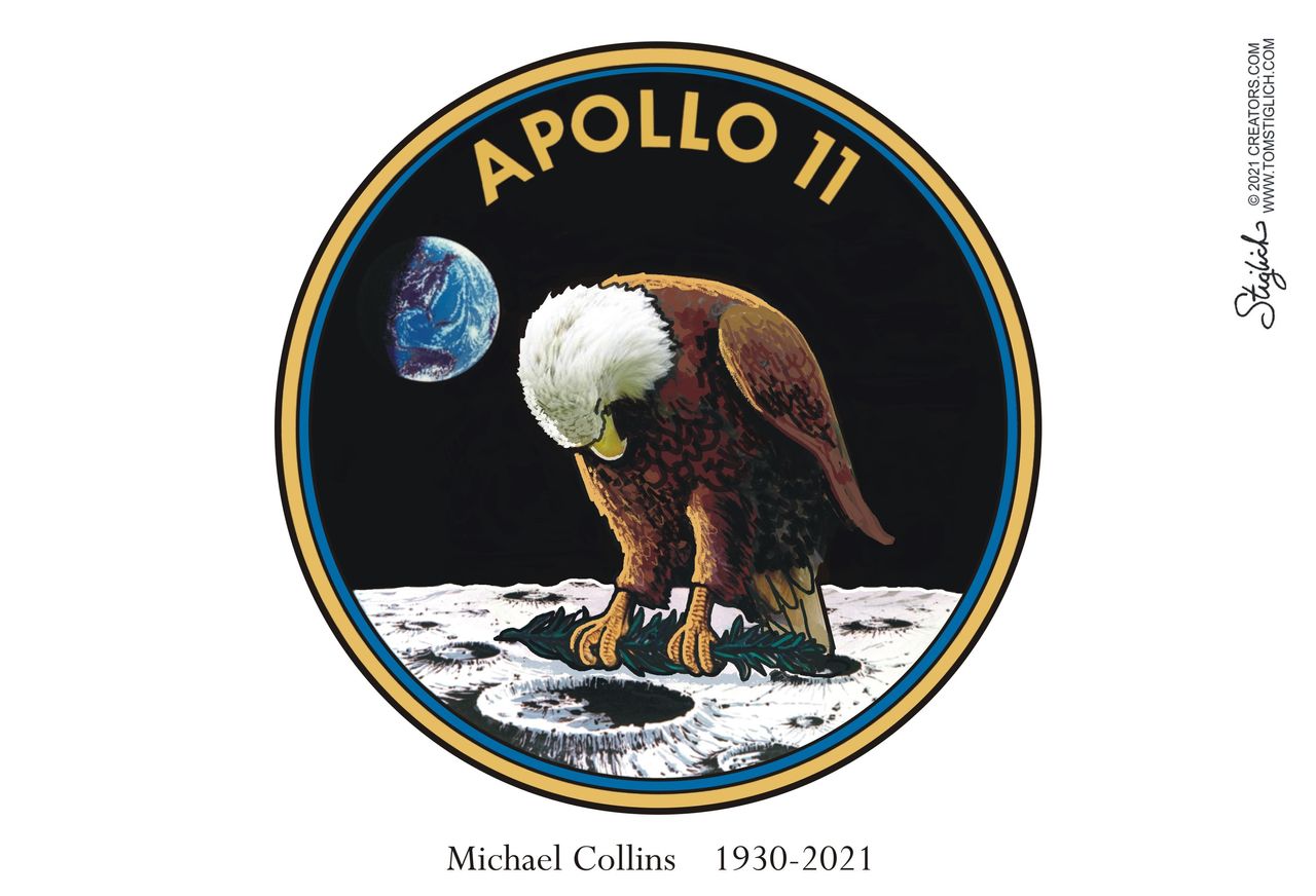 Editorial Cartoon U.S. michael collins rip nasa