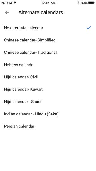 Alternate calendars