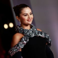 Selena Gomez poses on the red carpet.